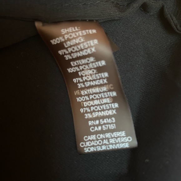 Calvin Klein Navy Floral Blouse Top Lined sheer sleeves Size M - Picture 7 of 7